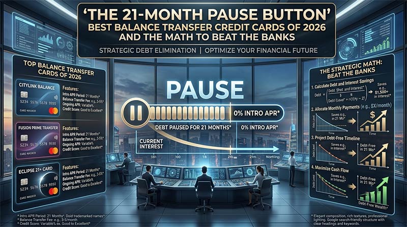 The 21-Month Pause Button: Best Balance Transfer Credit Cards of 2026 and the Math to Beat the Banks
