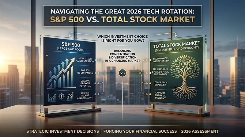 The Great 2026 Tech Rotation: Should You Buy the S&P 500 or the Total Stock Market Right Now?